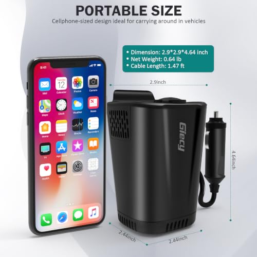 150W Car Power Inverter for Vehicles, DC 12V to AC 110V Car Adapter for Plug Outlet, with Dual AC Outlets, 18W USB, Dual 30W PD and Cigarette Lighter Adapter Car Charger for Phone, Laptop