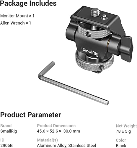 SmallRig Field Monitor Mount Holder with Cold Shoe Mount - style: Cold Shoe