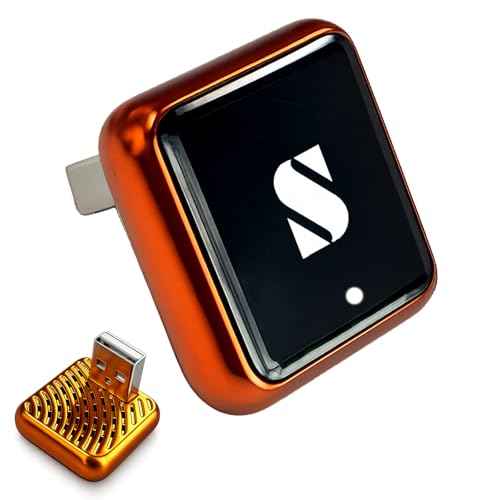 sunweyer Wireless CarPlay Adapter S46 Orange L-Shape Apple Android Auto