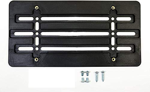 Universal Front License Plate Tag Holder Mounting Mount Relocator Adapter Bumper Bracket for AUTO CAR Truck Van SUV Golf CART NEW (2 Screws 4 Bolts & 4 Built in Nuts - Included !!)