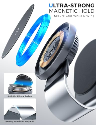 Magsafe Car Mount Charger, Wireless Charging Magnetic Car Phone Holder