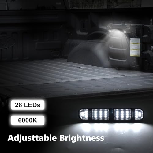 SUNPIE Interior LED Dome Lights with Magnetic,Rechargeable Under Hood Light - color: 2 Packs White