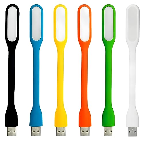 USB LED Light Lamp for Power Bank, Portable Eye Care Mini Night Light with Flexible Arm, USB Gooseneck Reading Lamps Book Light,Compatible for Desktop, Notebook Laptop (10-White) - color: 10PCS-White