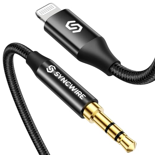 Genuine Apple MFI Certified Aux Cord - 3.3FT iPhone Aux Cord for Car Stereo, Speaker, Headphone Compatible with iPhone 14/14 Pro/14 Pro Max/13/12/11/XR/X/8