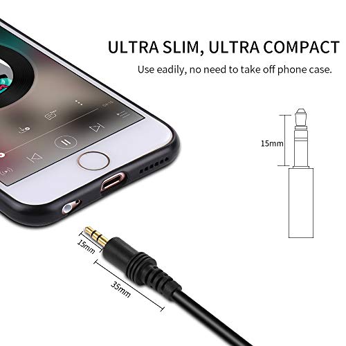 DTOL Aux Cable 3.5mm Audio Cord for Car Heavy Duty Male to Male Jack Auxiliary Cord Extension Adapter for Apple iPhone, Android for Samsung Galaxy, Headphones (3.5mm Male to Male Cable 5 Feet)