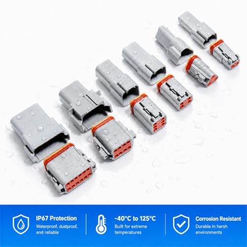 482Pcs DT Deutsch Connector Kit 2 3 4Pin Automotive Waterproof Set