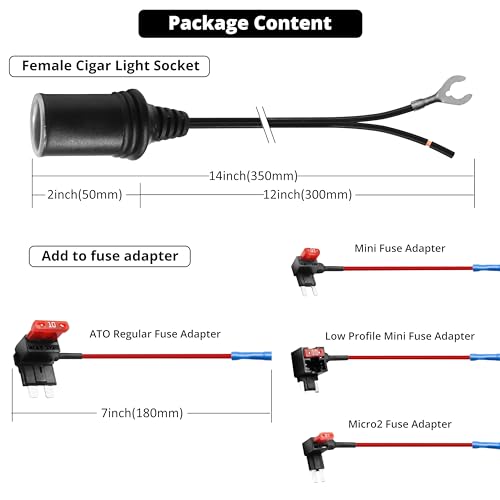 Add-a-Circuit Fuse Tap Kit with Female Cigarette Lighter Socket