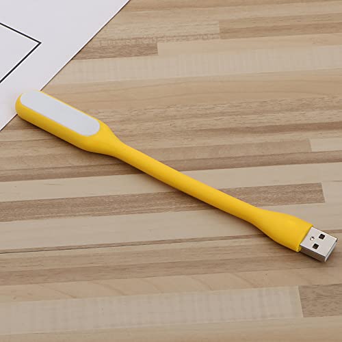 Mini Flexible Light, Portable USB Led Reading Night Lamp for PC Laptop Computer Notebook Power Bank - 2 Pack (Yellow) - color: Yellow