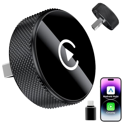 LENVA Wireless CarPlay Adapter, 2025 Upgrade Mini Design for Cars, Plug and Play Easy Use Fast Stable Connection No Delay (Only for iPhone, Not for Android) - color: Black
