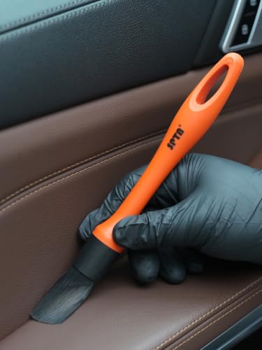 SPTA Car Detailing Brush Set, 5 Pack Soft Mixed Hair Auto Detail Brush Kit No Scratch for Automotive Elegant Surface Interior Exterior Dashboard Emblems Panels Engine Bay Wheels Air Vent Seat Leather - color: Car Detail Brush Set 5