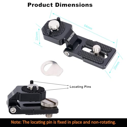 NICEYRIG Right-Angle Bracket Mini L-Shape Mount Plate for ARRI Thread - 603