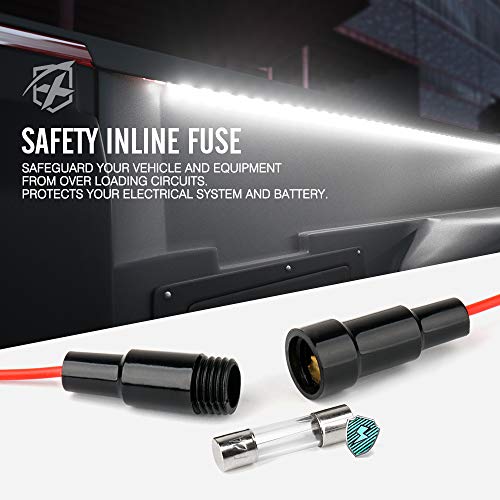 Xprite 2PCS 60" White Truck Bed Lights Strip Kit 180 LED Neon Accent Light - size: 2 PCS