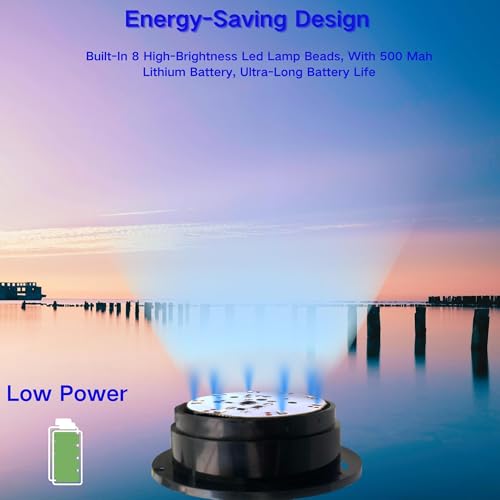 Cloud Fire Solar Magnetic Warning Light, LED Strobe Beacon, Blue - color: Blue