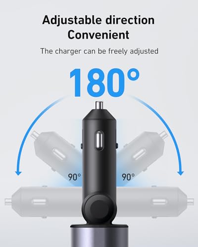 Car Phone Charger Retractable Car Charger 4 in 1 Fast Charger 30W Double