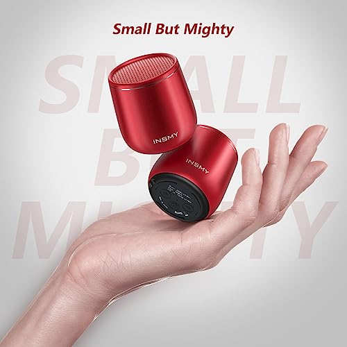 INSMY Small Bluetooth Speaker, Waterproof Mini Portable Wireless Speakers - color: 1-Red