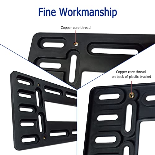 BGGTMO Front License Plate Mounting Kit- License Plate Bracket Holder - color: With Thin Edge Frame