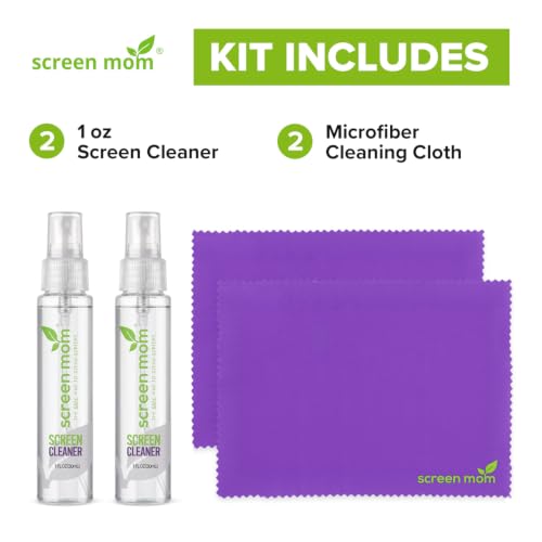 Screen Mom Screen Cleaner Spray 2 Pack-2x1oz for TV, Car, Laptop & Computer - size: 1oz Pack of 2