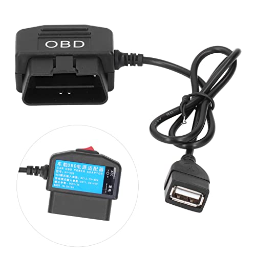 OBD Power Cable, 12V to 5V 3A with Switch