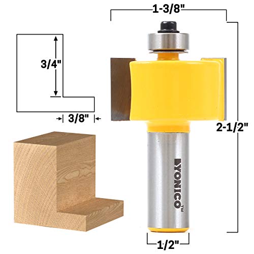 YONICO Slot Cutter Router Bit 3/4-Inch 1/2-Inch Shank 14901 - style: 3/4" Height - 7/16" Depth - 1/2" Shank