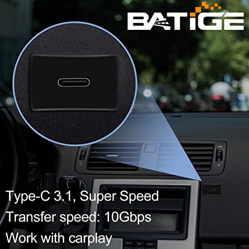 Square Type C 3.1 Car Flush Mount Cable USB C 3.1 Panel Mount Male to Female Extension Cable for Car Truck Boat Motorcycle Dashboard 3ft