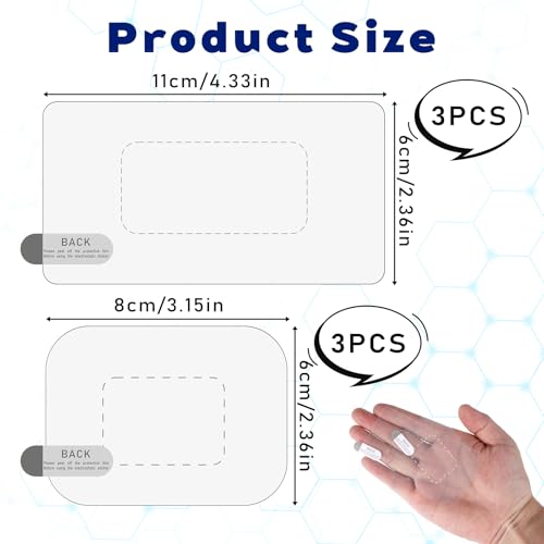 6 Pcs Dashcam Electrostatic Stickers, Clear Electrostatic Stickers for Dash Cam Sticker, Prevent Scratching and Falling, Easy Removal - color: Transparent