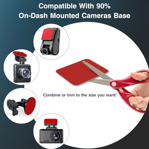 Car Windshield Electrostatic Film and Double-Sided Sticker Adhesive Pad for Mounting Dash Cam, Camera, Windshield Sticker Applicator Car Decals Sticky Pad