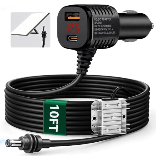 Starlink Mini Car Adapter,10FT 3in1 Ultra Stable Starlink Mini Car Charger - color: 10FT/3M