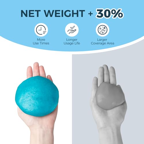 CLICK CLEAN Car Cleaning Gel, 7oz Reusable Dust Cleaning Putty, 2Pack - color: Blue+Blue