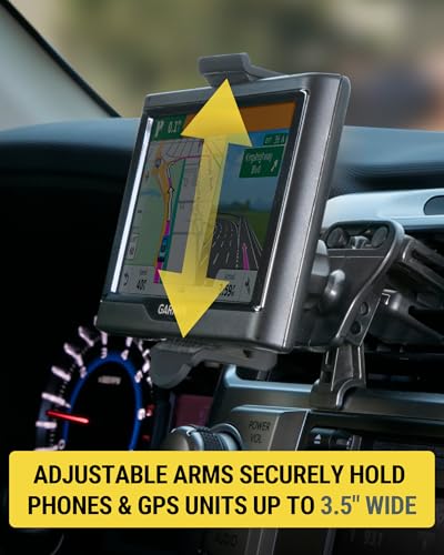 Scosche HVM2-1 Vent Phone Mount for Car, 360° Adjustable Cellphone Stand, Hands-Free Cell Phone Holder for Car Air Vent Compatible with iPhone 16/15/14/13/12 Series & Mobile Phones up to 3.5 inches - style: Vent