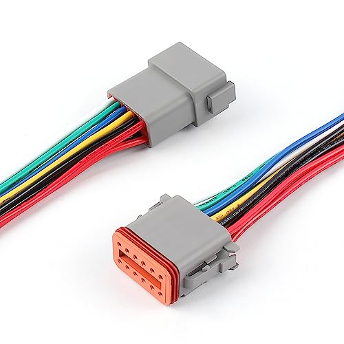 Newdeli Deutsch 12 Pin Connector Kit Waterproof Electrical Connector 16 AWG Male and Female Automotive Wire Connectors for Car Truck Boat, Dt Connector 1 Sets - size: DT Connector 1 Set 12 Pin