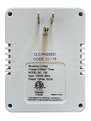 Charge-O-Matic: Automatic Charging Timer for Any Battery-Powered Equipment | Custom Cycles 1-99 Hours On / 1-99 Days Off | ETL Certified | No Wi-Fi Required