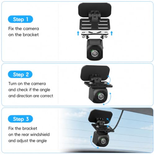 2 PCS Rear Dash Cam Mount, Self-Adhesive Rear Camera Mount