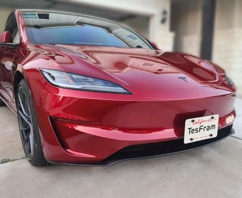 2026 Performance Model 3 Front License Plate Holder - No Block Camera Visibility, Bumper Paint-Safe, No Drill License Plate Mounting Kit with Anti-Theft Features - size: 2026 Performance Model 3