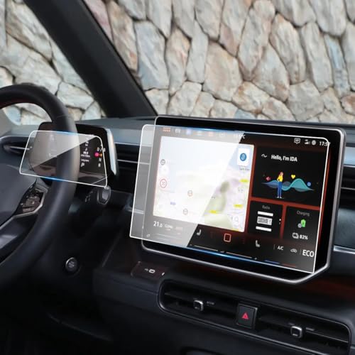 INTGET 2 PCS Screen Protector for 2024 2025 2026 VW/Volkswagen ID.4/2025 ID.Buzz Accessories Navigation GPS & Dash Tempered Glass Center Touch Screen Display Touchscreen Protective(12.9+5.3inch) - color: 12.9+5.3inch ID.4 2024+