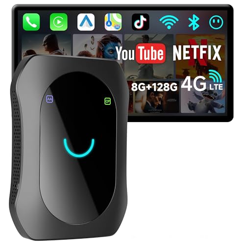 Magic CarPlay Box, Wireless CarPlay Adapter Supports for Netflix/YouTube/TF Card, AI Box Carplay, Plug & Play, Drivechat with AI Skills, Dual WiFi, Bluetooth, Fits for OEM Wired CarPlay Cars - color: Matte Gray
