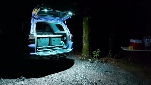 iJDMTOY 48-SMD Super Bright Aqua Ice Blue LED Trunk Liftgate Deck Cargo Area Lamp Fit Full LED Circuit Board Panels, Compatible With Toyota 2010-2022 4Runner (N280) - style: Aqua Ice Blue
