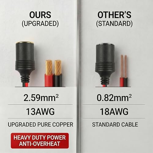 12V Cigarette Lighter Adapter to Battery Alligator Clips 10FT - size: 10FT