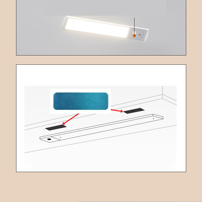 10 Pack Under Cabinet Lights Mount Metal Plates Adhesive Backing Sticky Iron Strips Sticker for Magnetic Under Cabinet Lighting Rechargeable Motion Sensor Lights Wireless Under Counter Light