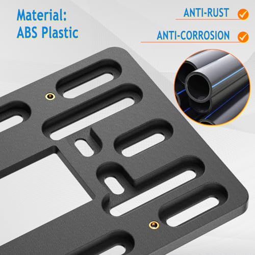 Aootf Front License Plate Bracket Holder, Bumper License Plate Mounting Kit - color: Black Bracket