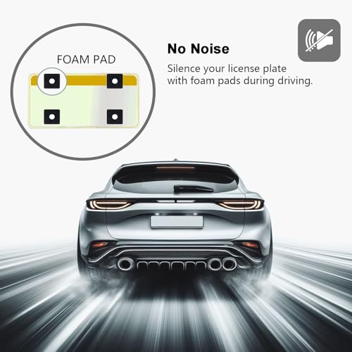 VOONOA Car Rear Camera License Plate Bracket with Screws Kit, Universal Rust-Proof Backup Camera Mount Accessories Installation Holder for Reverse Mirror Dash Cam