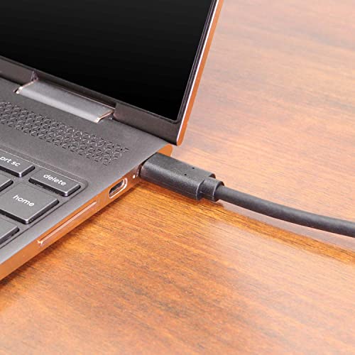 Coolgear USB 3.2 Gen 2 Type-C Male to Female Panel Mount Extension Cable - 8 inch - 10Gbps - 3A Charging - Shielded - size: 8 inch
