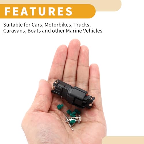 3 Pin Crank Cam Speed Sensor Connector Plug - Car Male Female Wire Terminal Connector - for Mitsubishi Evo Plastic Black - 1 Set