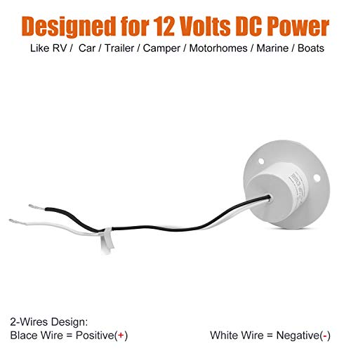 Facon 12V RV USB Charger Socket, QC 3.0 Quick Charger Dual USB Outlet, Wall Mount RV USB Charging Port, for Trailer Camper Boat Marine Motorhome (White) - color: White Dual USB- QC 3.0 Quick Charger