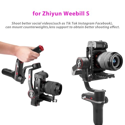 L Bracket Vertical Mount Quick Release Plate for DJI Ronin RSC2 / RS2/ RS3 / S, Zhiyun Weebill S Gimbal, DSLR Camera, Tripod, Monopod