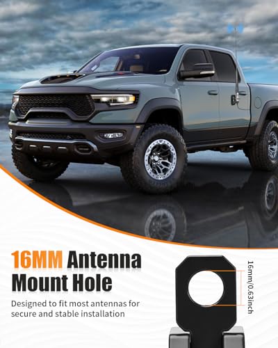 No Drill Antenna Mount Kit with Adapter - size: B-Adhesive+Adapter