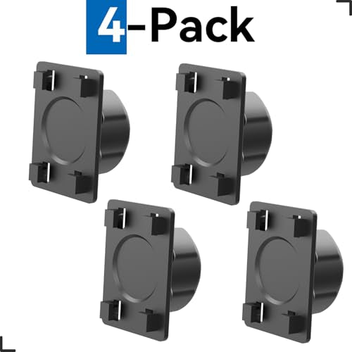 4 Pack 4-Tab Brackets Adapters Replacement Holders Parts for CarPlay Screen with 17mm Ball Socket, Fits 4-Holes Car Monitors for Dash Cam, Baby Camera Monitor, Backup Camera Monitor