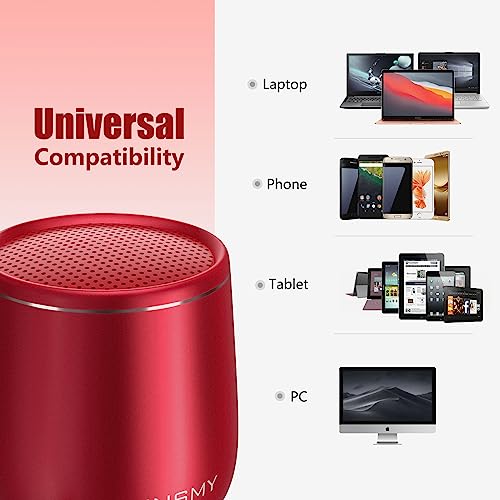 INSMY Small Bluetooth Speaker, Waterproof Mini Portable Wireless Speakers - color: 1-Red