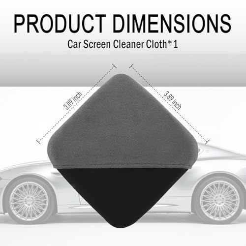 New Car Screen Cleaner Cloth,Double-Sided Car Touch Screen Cleaner Adopts Glove-Style Design,Reusable Microfiber Screens Cleaning Cloths for Dashboard & Display (Black) - color: Black