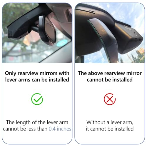 Dash Cam Mount,Aluminum Rearview Mirror Mounting Bracket Kit