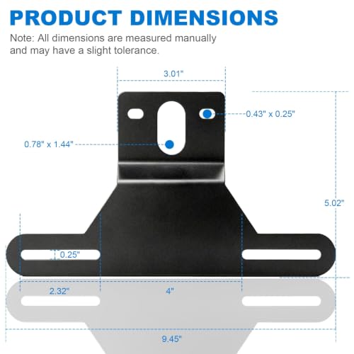 Trailer License Plate Bracket, Heavy Duty Stainless Steel Adjustable Holder